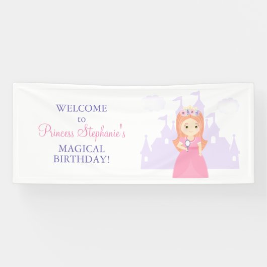 プリンセスと彼女の魔法の鏡 横断幕 (横)