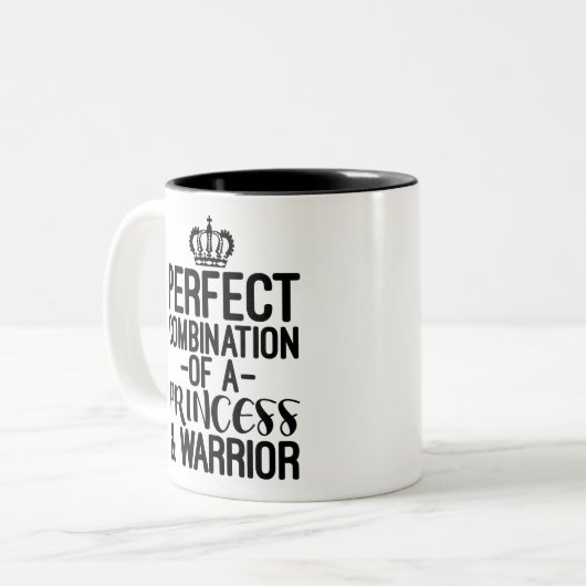 プリンセスと戦士の完璧な組み合わせ ツートーンマグカップ (正面左)