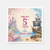 プリンセスと海賊の誕生日パーティー スタンダードカクテルナプキン (正面)