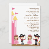 プリンセスと海賊招待状 招待状 (正面/裏面)