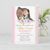 プリンセスと馬の誕生日パーティーの招待状 招待状 (スタンド正面)