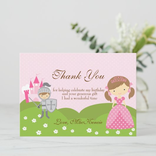 プリンセスと騎士の誕生日サンキューカード サンキューカード (スタンド正面)