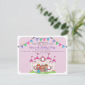 プリンセスと騎士の誕生日パーティー招待状 招待状 (スタンド正面)