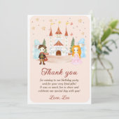 プリンセスと騎士の誕生日感謝カード 招待状 (スタンド正面)