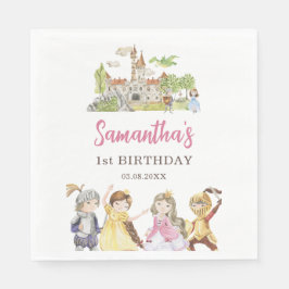 プリンセスと騎士誕生日スタンダードルンチョン スタンダードランチョンナプキン