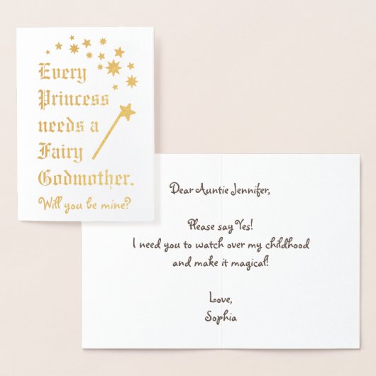 プリンセスには魔法の杖を持つフェアリーゴッドマザーが必要です  箔カード (ディスプレー)