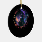 プリンセスに満ちた世界で魔女のハロウィンになる セラミックオーナメント (右)