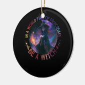 プリンセスに満ちた世界で魔女のハロウィンになる セラミックオーナメント (左)