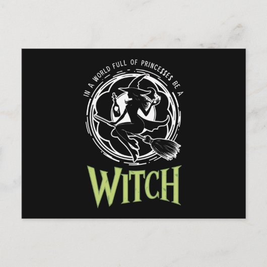 プリンセスに満ちた世界で魔女のハロウィンになる ポストカード (正面)