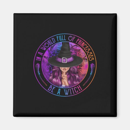 プリンセスに満ちた世界で魔女のハロウィンになる マグネット (正面)