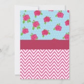 プリンセスのお茶会のアリスのピンクの誕生日の招待 招待状 (裏面)