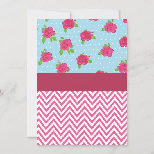 プリンセスのお茶会のアリスのピンクの誕生日の招待 招待状 (裏面)