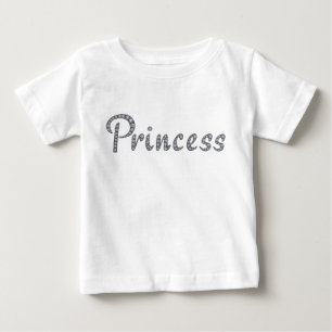 プリンセスのきらきら光るなボディスーツのチュチュ ベビーTシャツ