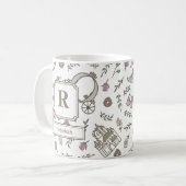 プリンセスのためのモノグラム コーヒーマグカップ (正面左)