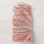 プリンセスのような美しさのクイーンセニョーラ オールインワン招待状 Pretty in Pink オールインワン招待状 (内側)