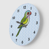 プリンセスのオウム ラージ壁時計 (傾斜)