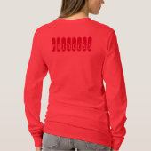 プリンセスのカスタムテキスト レディース ロングスリーブ Tシャツ (裏面)