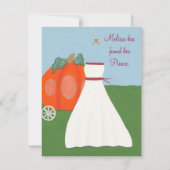 プリンセスのカボチャキャリッジブライダルシャワーの招待状 招待状 (正面)