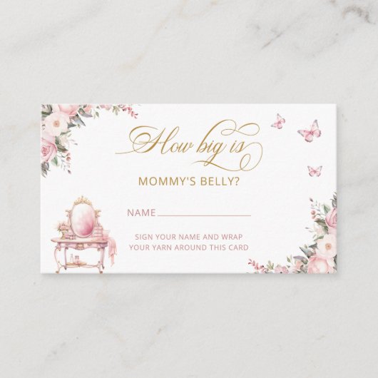 プリンセスのキャリッジフローラどのように大きいかママの腹 エンクロージャーカード (正面)