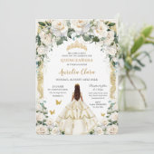 プリンセスのキンセアニェラドレス チャンピエーン アイボリー ローズ 招待状 (スタンド正面)