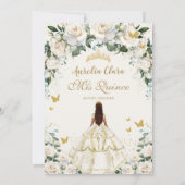 プリンセスのキンセアニェラドレス チャンピエーン アイボリー ローズ 招待状 (裏面)