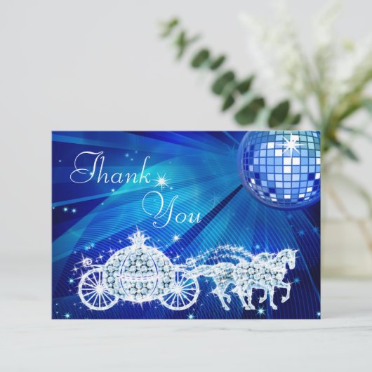 プリンセスのコーチ及び馬及びディスコの球は感謝していしています サンキューカード (スタンド正面)