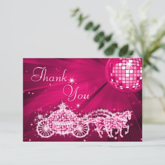 プリンセスのコーチ及び馬及びディスコの球は感謝していしています サンキューカード (スタンド正面)