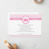 プリンセスのサンキューカードのノート ノートカード (正面/裏面インサイチュ)