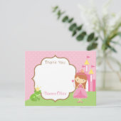 プリンセスのサンキューカード(赤い毛/ブルネット) サンキューカード (スタンド正面)