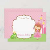 プリンセスのサンキューカード(赤い毛/ブルネット) サンキューカード (正面/裏面)