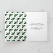 プリンセスのダークグリーンドレスキンセアニェラありがとう サンキューカード (内部)