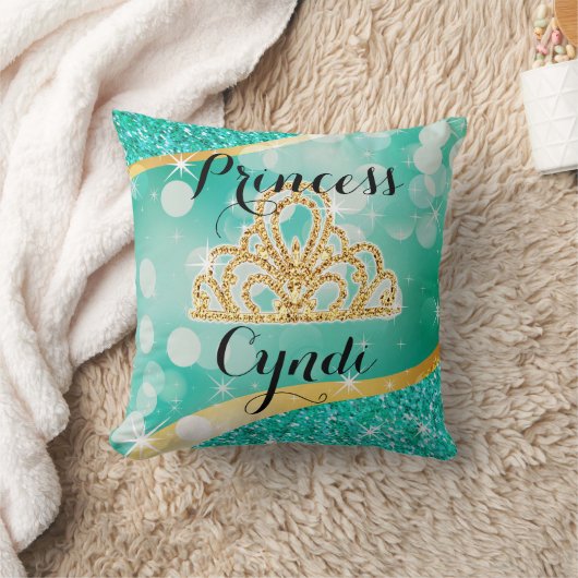 プリンセスのティアラのグリッターのきらきら光るな《写真》ぼけ味|の水 クッション (ブランケット)