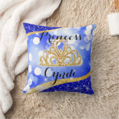 プリンセスのティアラのグリッターのきらきら光るな《写真》ぼけ味|の青 クッション (ブランケット)