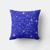 プリンセスのティアラのグリッターのきらきら光るな《写真》ぼけ味|の青 クッション (裏面)