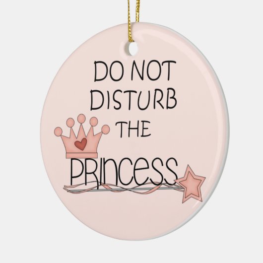 プリンセスのドア・ハンガーを妨げないで下さい セラミックオーナメント (左)