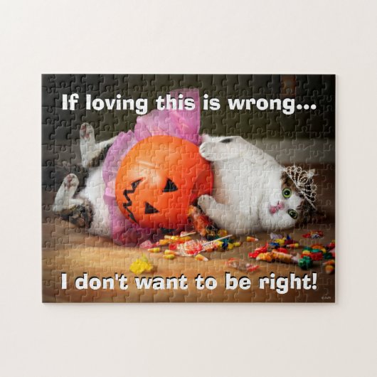 プリンセスのバケツ付き猫 ジグソーパズル (横)