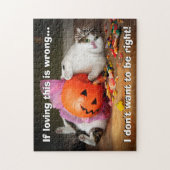 プリンセスのバケツ付き猫 ジグソーパズル (縦)