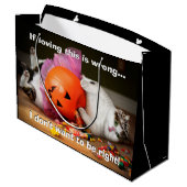 プリンセスのバケツ付き猫 ラージペーパーバッグ (裏面アングル)