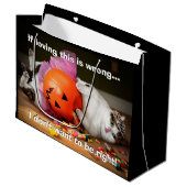 プリンセスのバケツ付き猫 ラージペーパーバッグ (正面アングル)