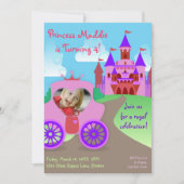 プリンセスのパーティーの写真の招待状 招待状 (正面)