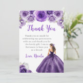 プリンセスのパープルドレスキンセアニェラありがとう サンキューカード (スタンド正面)