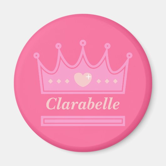 プリンセスのピンククラウン王室の マグネット (正面)
