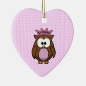 プリンセスのフクロウ セラミックオーナメント (右)