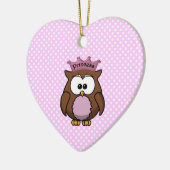 プリンセスのフクロウ セラミックオーナメント (左)