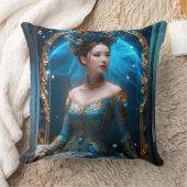 プリンセスのブルーバラAIアートby Xzendor7 クッション (ブランケット)