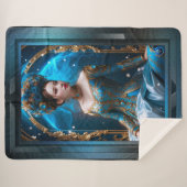 プリンセスのブルーバラAIアートby Xzendor7 シェルパブランケット (正面(横))