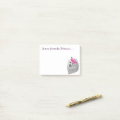 プリンセスのポメラニア犬はオリジナルのアートワークに注意します ポストイット (デスク上)