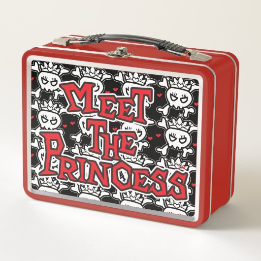 プリンセスのロゴを満たす メタルランチボックス (正面)