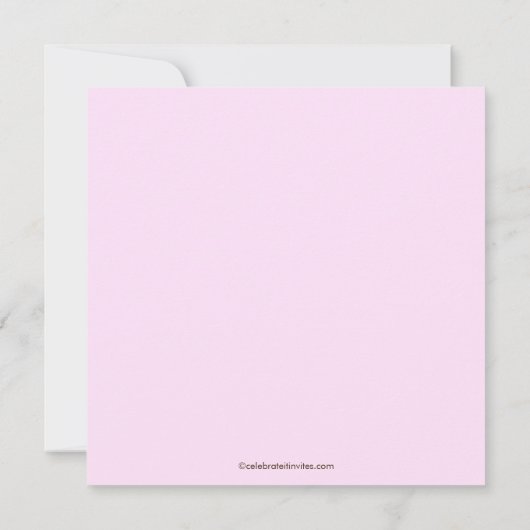 プリンセスのヴィンテージフレームのベビーシャワーの招待状 招待状 (裏面)