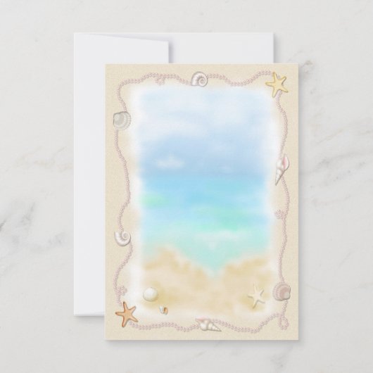 プリンセスの人魚のハマグリの貝は感謝していしています サンキューカード (裏面)